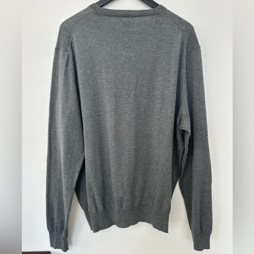 Club Monaco Cotton Cashmere Sweater Men’s XL Gray Lightweight Crewneck - Picture 2 of 4